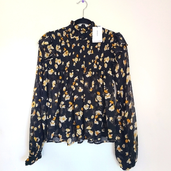 O.P.T. High neck flower print blouse - Picture 3 of 6